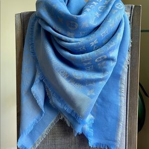 Louis Vuitton Monogram Blue Shine Shawl